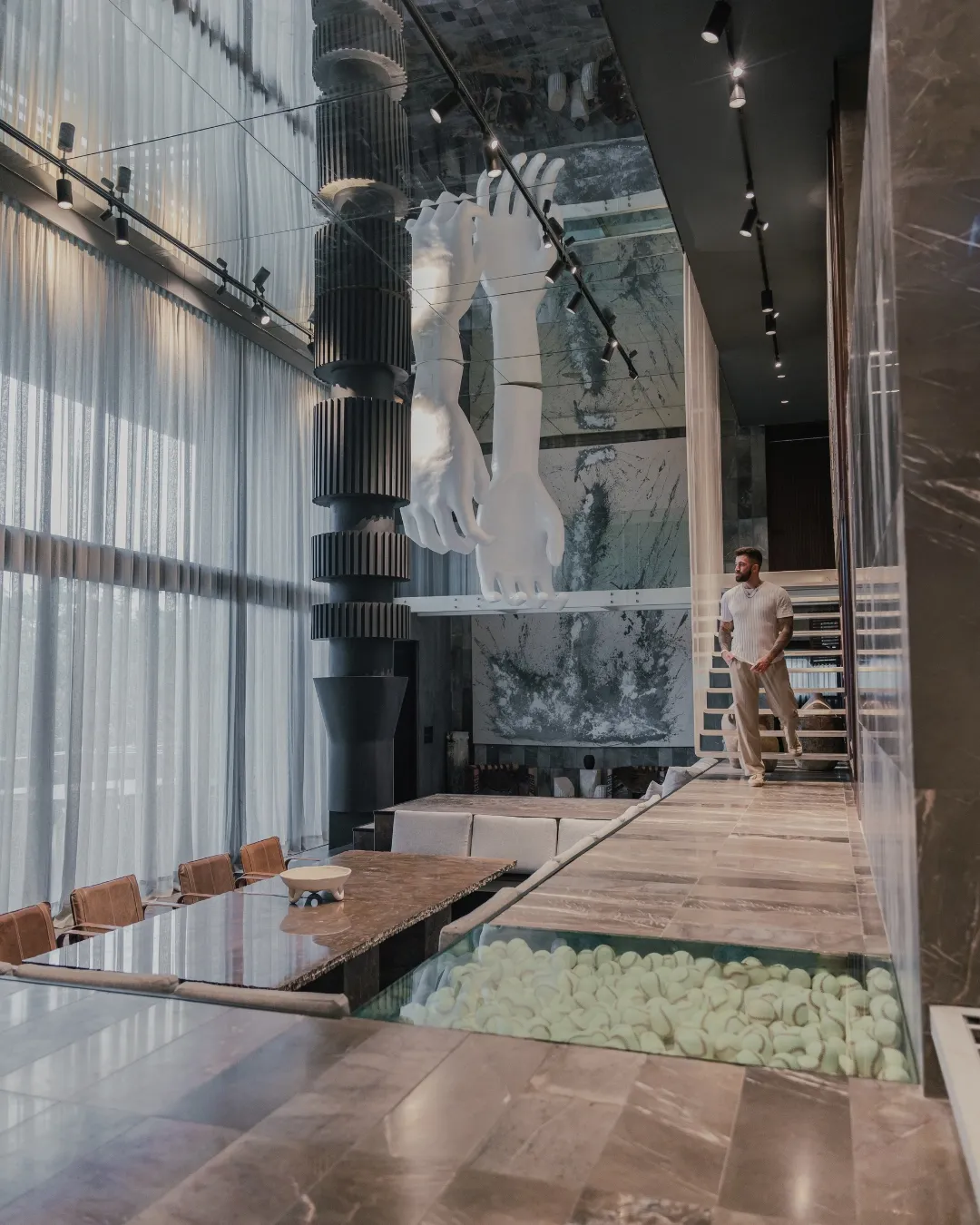 I got a chance to visit Barneys Residences in Tulum as part of a promotional shoot and dinner. The space was majestic, the design touches denoted a high attention to detail, and the vertical space helped grounded me. Giovanni Thermot